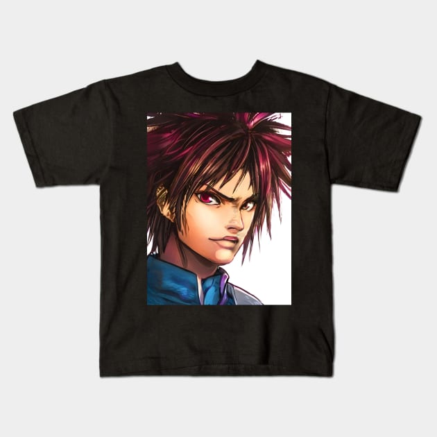 Brown Hair Anime Boy Kids T-Shirt by animegirlnft